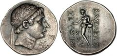 GREEK Seleukid Kingdom SYRIA. Seleukid Kingdom. Seleucus II, 246-226 B.C. AR Tetradrachm (17.16 gms). SNG Israel-439, H&L-649.1. Diademed head Seleucus right; Reverse: Nate Apollo standing left restin
