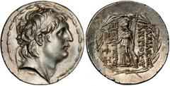 GREEK Seleukid Kingdom SYRIA. Seleukid Kingdom. Antiochus VII 138-129 B.C. AR Tetradrachm (16.55 gms), Antioch Mint. SNG Israel-1848, Newell-279. Diademed head of Antichus right in fillet border; Reve