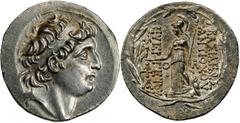 GREEK Seleukid Kingdom SYRIA. Seleukid Kingdom. Antiochus VII 138-129 B.C. AR Tetradrachm (16.40 gms), Cappadocian Mint. SC-2148; HGC-9, 1069. Diademed head right; Reverse: Athena standing left, monog
