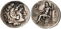 GREEK Seleukid Kingdom SYRIA. Seleukid Kingdom. Seleukos I, 312-280 B.C. AR Tetradrachm (17.04 gms), Seleucia on the Tigris Mint, After 300 B.C. H&L-119.9. Head of Herakles right, weaing lion skin; Re