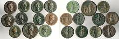 ROMAN EMPIRE ROMAN EMPIRE. Lot of (11) Roman Bronzes. 11 pieces in lot. Includes: (1) VESPASIAN, AE Dupondius, radiate bust right; Reverse: Fortuna standing left with rudder and cornucopia; (1) VESPAS