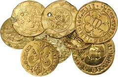 MIXED LOTS MIXED LOTS. World Gold Coins, ca. 9th-20th Century. 8 pieces in lot. Comprised of various Islamic pieces, a Chios imitation Venetian Ducat and a few jeweler's copies of European coins. The 