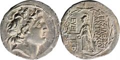 Seleukid Kingdom SYRIA. Seleukid Kingdom. Antiochos VII, 138-129 B.C., AR Tetradrachm (16.83 gms), Antioch Mint, 138-129 BC. SC-2161; SMA-277.  Diademed head right; Reverse: Athena standing left with 