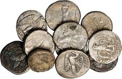 MIXED LOTS. Roman Provincial. Lot of (11) AR Tetradrachms, Various Mints. 11 pieces in lot. A grouping of Roman Provincial Tetradrachms, mostly issued by Nero though Trajan and Antoninus Pius are repr