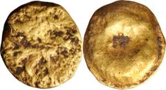 Celtic CELTIC. Central European Celts. Boii. AV 1/24 Stater "Light Standard" (0.33 gms), ca. 2nd Century B.C. cf.Paulsen-147. "Athena Alkis" type. Crude Athena advancing left; Reverse: blank. VERY FIN