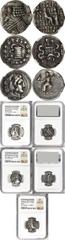 MIXED LOTS MIXED LOTS. Greek. Lot of (5) Certified AR Tetradrachms, ca. 336-2 B.C. NGC VF to EF. A grouping of NGC certified silver Tetradrachms, all of varying issuers. Includes: (2) Ptolemaic Egypt 