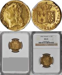 FRANCE FRANCE. Louis d'Or, 1786-T. Nantes Mint. Louis XVI (1774-93). NGC MS-65. Gad-361; KM-591.14; Fr-475. Outlandishly high quality for an 18th century issue, a museum piece in every way. The mirror