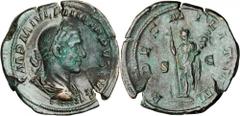 Philip I, A.D. 244-249 PHILIP I, A.D. 244-249. AE Sestertius (17.43 gms), Rome Mint. CHOICE VERY FINE. RIC-173a. Laureate, draped and cuirassed bust of Philip I facing right; Reverse: Fides standing l