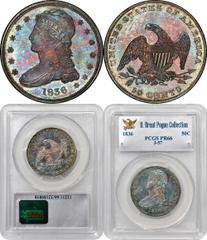 Superlative Proof 1836 Reeded Edge Half Dollar A Technological Landmark Finest Certified by PCGS 1836 Capped Bust Half Dollar. Graham Reiver-1. Rarity-6+ as a Proof. Reeded Edge. 50 CENTS. Proof-66 (P