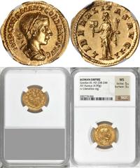 Gordian III Africanus, A.D. 238-244 GORDIAN III AFRICANUS, A.D. 238-244. AV Aureus (4.99 gms), Rome Mint, A.D. 240. NGC MS, Strike: 5/5 Surface: 3/5. RIC-42; Calico-3205. "IMP CAES M ANT GORDIANVS AVG