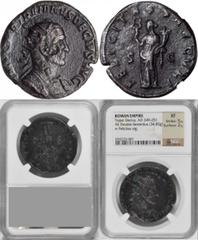 Trajan Decius, A.D. 249-251 TRAJAN DECIUS, A.D. 249-251. AE Double-Sestertius (34.85 gms), Rome Mint, A.D. 249-251. NGC EF, Strike: 5/5 Surface: 2/5. RIC-115a. "IMP C M Q TRAIANVS DECIVS AVG" Radiate 
