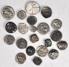 MIXED LOTS. Silver Fractionals, ca. 5th Century B.C. to 1st Century A.D. 21 pieces in lot. A choice group of silver fractional issues from a wide swath of the Greek world. Appealing types are well rep