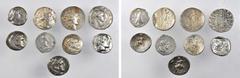 MIXED LOTS. AR Tetradrachms, ca. 5th Century B.C. to A.D. 2nd Century. FINE to VERY FINE. 9 pieces in lot. A varied and appealing group of Tetradrachms from a variety of issuing regions and rulers inc