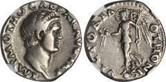 OTHO, A.D. 69. AR Denarius (3.48 gms), Rome Mint. NGC Ch VF★, Strike: 5/5 Surface: 5/5. RIC-17. "IMP M OTHO CAESAR AVG TR P" Bare head of Otho facing right; Reverse: "VICTORIA OTHONIS" Victory standin