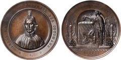 TURKEY. Ottoman Empire. Battle of Sinope Bronze Medal, 1853. Abdul Medjid. PCGS SPECIMEN-65 Gold Shield. Pere-1103. Diameter: 68.2 mm. Obverse: Bust of Abdul Medjid (1839-61) facing, legend "ABDUL-MED