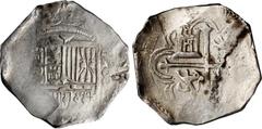 ARABIAN PENINSULA. Yemen (Uncertain). Cob 8 Reales, ND (ca. Mid-Late 1610's). Local Mint ( - 8). VERY FINE. 24.04 gms. U.S. Mexican Numismatic Association Journal-March 2019 pg. 24 Fig. 13 (this piece