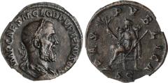 PUPIENUS, A.D. 238. AE Sestertius (19.07 gms), Rome Mint, A.D. 238. NGC Ch EF, Strike: 5/5 Surface: 2/5. Fine Style. Smoothing. RIC-22a. Obverse: Laureate, draped, and cuirassed bust right; Reverse: P