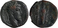 DIDIUS JULIANUS, A.D. 193. AE Sestertius (19.51 gms), Rome Mint, A.D. 193. NGC Ch F, Strike: 4/5 Surface: 4/5. RIC-14. Obverse: Laureate head right; Reverse: Concordia standing left, holding signum in