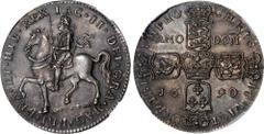 World Coins: Great Britain to Israel IRELAND. Silver "Gunmoney" Crown Restrike, 1690 (pre-1755). Possibly Dublin Mint. James II. NGC PROOF-65. S-6585; KM-103.1a; D&F-371; Timmins TS60Y-3C (R5; likely 