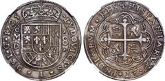 Latin American Coins: Bolivia to Chile MEXICO. "Royal" Presentation Cob 8 Reales, 1725/3-Mo D. Mexico City Mint, Assayer D. Luis I. NGC AU-55. KM-R49 (plate coin); Lazaro-89 (same dies); Cal-40. Weigh