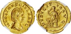 Ancient Coins HERENNIA ETRUSCILLA, WIFE OF TRAJAN DECIUS. AV Aureus (4.61 gms), Rome Mint, A.D. 250. NGC Ch AU, Strike: 5/5 Surface: 3/5. Brushed. RIC-59a (Decius); Calico-3308. Obverse: HER ETRVSCILL