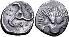 Antyk Greece, Lycia, Parikles, 1/3 starer, 380-360 BC.poprawna, połyskowa moneta, waga 2,75 g. Grade: XF-