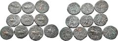 Greek Lot of 10 Kushan Empire Æ Tetradrachms. Lot sold as seen - no returns.