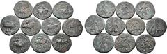 Greek Lot of 10 Kushan Empire Æ Tetradrachms. Lot sold as seen - no returns.