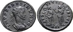 Probus Probus BI Antoninianus. Siscia, AD 277. IMP PROBVS INV AVG, radiate, draped and cuirassed bust to right / RESTIT ILIVRICI, the personifications of the Illyrian provinces standing facing, raisin