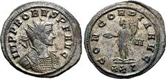 Probus Probus BI Antoninianus. Siscia, AD 280. IMP PROBVS P F AVG, radiate and cuirassed bust to right / CONCORDIA AVG, Concordia standing to left, holding patera and double cornucopiae; VI to right, 