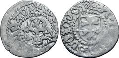 Medieval and World Romania, Moldavia (Principality). Ştefan III cel Mare AR Groat. Type IIa. 1457-1504. ✠ ᙏOꞂЄTA ᙏOLDAVI, bull's head facing; star above, rosette to left, crescent to right / ✠ STЄFAꞂV