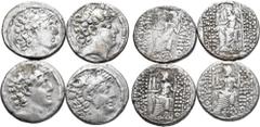 Greek Lot of 4 Seleukid Empire, Philip I Philadelphos AR Tetradrachms. Lot sold as seen - no returns.