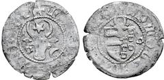 Medieval and World Romania, Moldavia (Principality). Alexandru I cel Bun BI 1 ½ Groats. Type IV. 1400-1432. ✠ ᙏO[NЄ ALЄXANDRI], facing bull's head; star above, rosette to left, crescent to right / [✠]