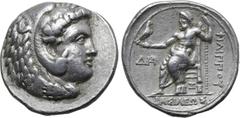 Greek Seleukid Empire, Seleukos I Nikator AR Tetradrachm. Struck as satrap, in the name of Philip III Arrhidaios and types of Alexander III of Macedon. Babylon II, 320-315 BC. Head of Herakles to righ