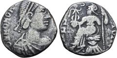 A Collection of Migratory Period Coins Vandals, Pseudo-Imperial AR Siliqua. In the name of Honorius. Africa, circa AD 433-439. D N HONORI [...], diademed, draped and cuirassed imperial bust to right /