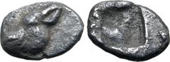 GREEK Lesbos, uncertain mint AR 1/36 Stater. Circa 500-450 BC. Head of boar to left / Incuse square. SNG Copenhagen -; SNG München -; HGC 6, -; cf. Tzamalis 45 (uncertain mint in Thraco-Macedonian reg