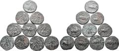GREEK Lot of 10 Kushan Empire Æ Tetradrachms. Lot sold as seen - no returns.