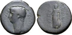 ROMAN PROVINCIAL Germanicus (adopted son of Tiberius), as Caesar, Æ 16mm of Sardis, Lydia. AD 19-38. Mnaseas, magistrate. ΓEPM[ANIKOΣ] KAIΣAP, bare head to left / [ΣAPΔIANΩN MNAΣEAΣ], Athena standing 