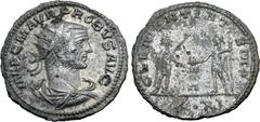Probus Probus BI Antoninianus. Antioch, AD 276. IMP C M AVR PROBVS AVG, radiate, draped and cuirassed bust to right / CLEMENTIA TEMP, emperor standing to right, holding sceptre and receiving globe fro
