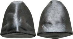 Greek Sicily, Akragas Cast Æ Tetras or Trionkion. Circa 450 BC. Two eagle foreparts back to back; [AK] below / Crab; [RA or PA] below. Three pellets (mark of value) on base. Westermark, Coinage 526; C