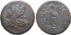 The Pavlos S. Pavlou Collection of Ptolemaic Coins Ptolemaic Kingdom of Egypt, Ptolemy III Euergetes Æ Triobol. Alexandria, circa 246-222 BC. Horned head of Zeus-Ammon to right, wearing tainia with ba