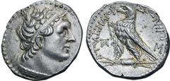 The Pavlos S. Pavlou Collection of Ptolemaic Coins Ptolemaic Kingdom of Egypt, Ptolemy VI Philometor AR Tetradrachm. First sole reign. Uncertain mint (Arados?), dated year 89 of an uncertain era = 174