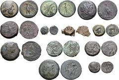 The Pavlos S. Pavlou Collection of Ptolemaic Coins Lot of 12 Ptolemaic Kingdom of Egypt Æ Coins. Includes: 1) Ptolemaic Kingdom of Egypt, Ptolemy I Soter Æ Diobol. Alexandria, circa 295-292 BC. Laurea