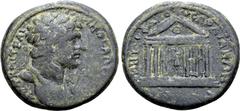Roman Provicial Hadrian Æ 30mm of Sardes, Lydia. AD 117-138. Metrophanes, magistrate. ΑΥ ΚΑΙ ΤΡΑΙΑΝΟϹ ΑΔΡ[ΙΑΝΟϹ], laureate bust to right, slight drapery on far shoulder / [ΕΠΙ Τ ΦΛΑ] ΜΗΤΡΟΦΑΝΟΥ ϹΑΡΔΙΑ