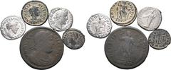 Roman Imperial Lot of 5 Roman Imperial AR & BI Coins. Lot includes Marcus Aurelius & Commodus denarii and coins of Constantine II, Jovian and Gratian. Lot sold as seen - no returns.