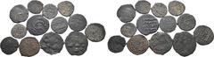 Islamic Lot of 13 Islamic Æ Coins. Includes: 1. Ayyubids, Al-Muzaffar Shihab al-Din Ghazi Æ Fals. Mayyafariqin mint, AH 617-642 = AD 1220-1245. Three-lined legend citing Caliph al-Mustasim / Similar. 