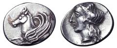 Akarnania, Anaktorion AR Hemidrachm. Akarnania, Anaktorion AR Hemidrachm. Circa 330-300 BC. Forepart of Pegasos flying left / Laureate head of Apollo left. BCD Akarnania 100; SNG Copenhagen 302. 1.28g