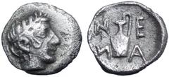 Troas, Neandria AR Hemiobol. Troas, Neandria AR Hemiobol. Circa 4th century BC. Laureate head of Apollo right / Oinochoe, NEAN around. SNG von Aulock -; SNG Copenhagen -; Klein -; BMC -; SNG München -