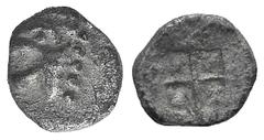 Thraco-Macedonian Region. AR Hemiobol. Thraco-Macedonian Region. AR Hemiobol. 5th-4th C. BC. Lion’s head l. / Four-part incuse square. Unpublished in the standard literature. 0.22g, 14mm. VF