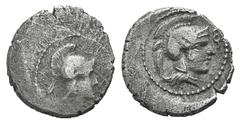 Dynasts of Lycia, uncertain dynast AR Obol Dynasts of Lycia, uncertain dynast AR Obol Xanthos, c. 400. Helmeted head of Athena r. / Helmeted head of Athena r.; diskeles before. Traité 396. 0.95g, 11mm